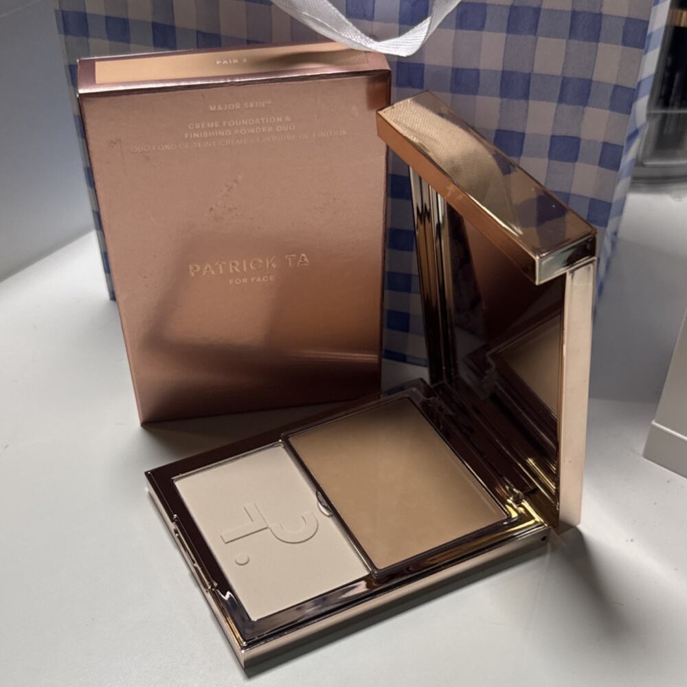 Patrick Ta Major Skin Cream Foundation & Powder Duo Fair 2 Buildable Luminous